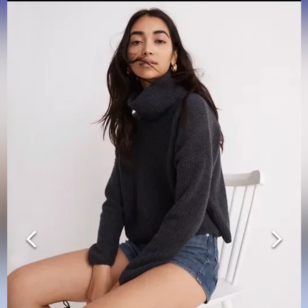 Madewell resourced cashmere turtleneck sweater